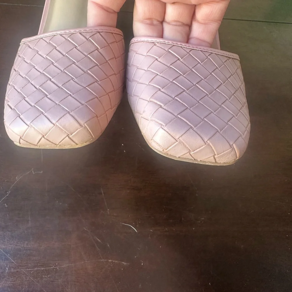 Journee Collection Blush Pink Woven Square-Toe Ankle-Strap Heels